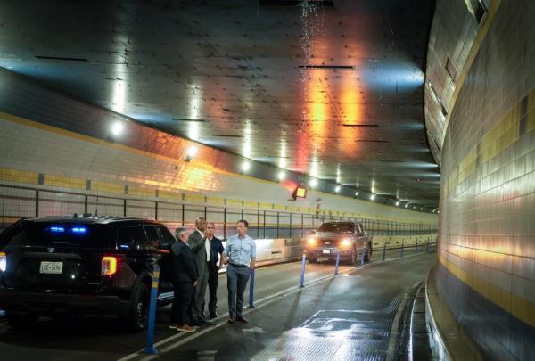 New York City Mayor Eric Adams inspecting and updating on the ongoing closure of Queens Midtown Tunnel