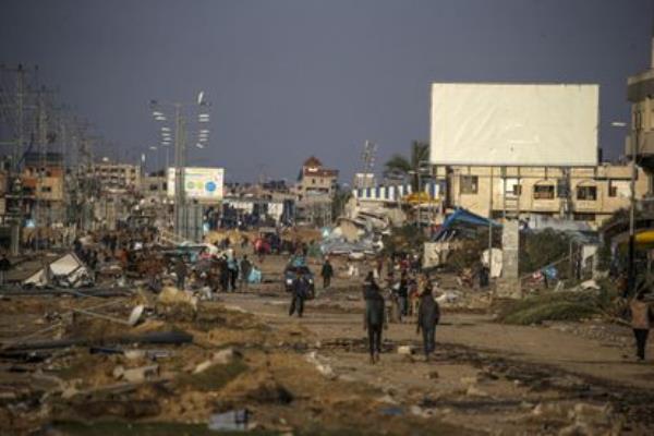 The Al Nusairat refugee camp, southern Gaza, January 16. 